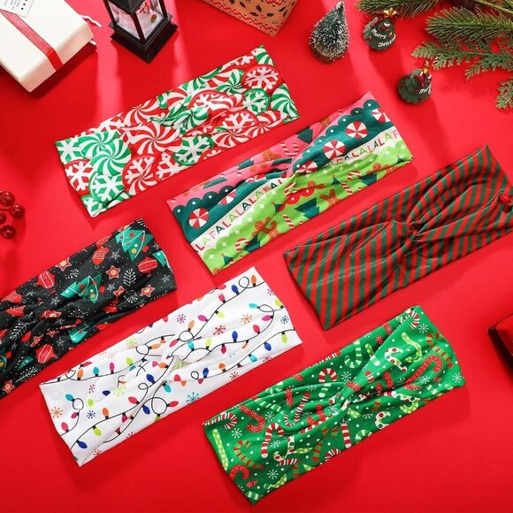 30 Pack Christmas Headbands Women Snowman Santa Festive Party Accessory main image 2